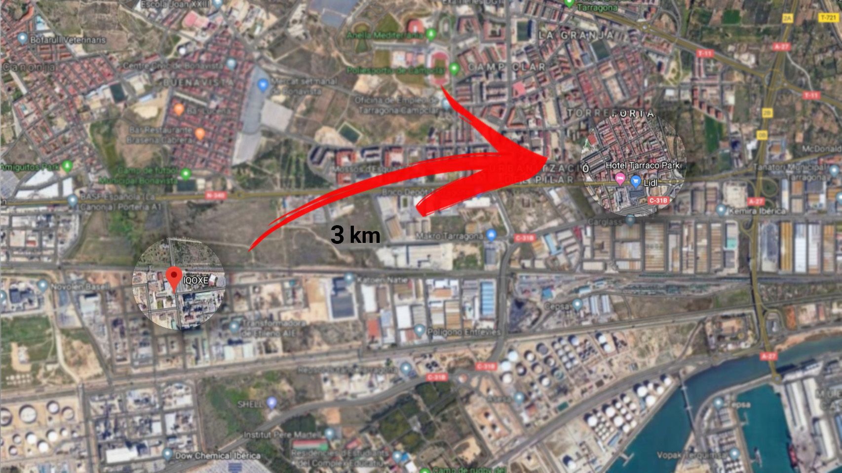 Mapa 3 kilómetros