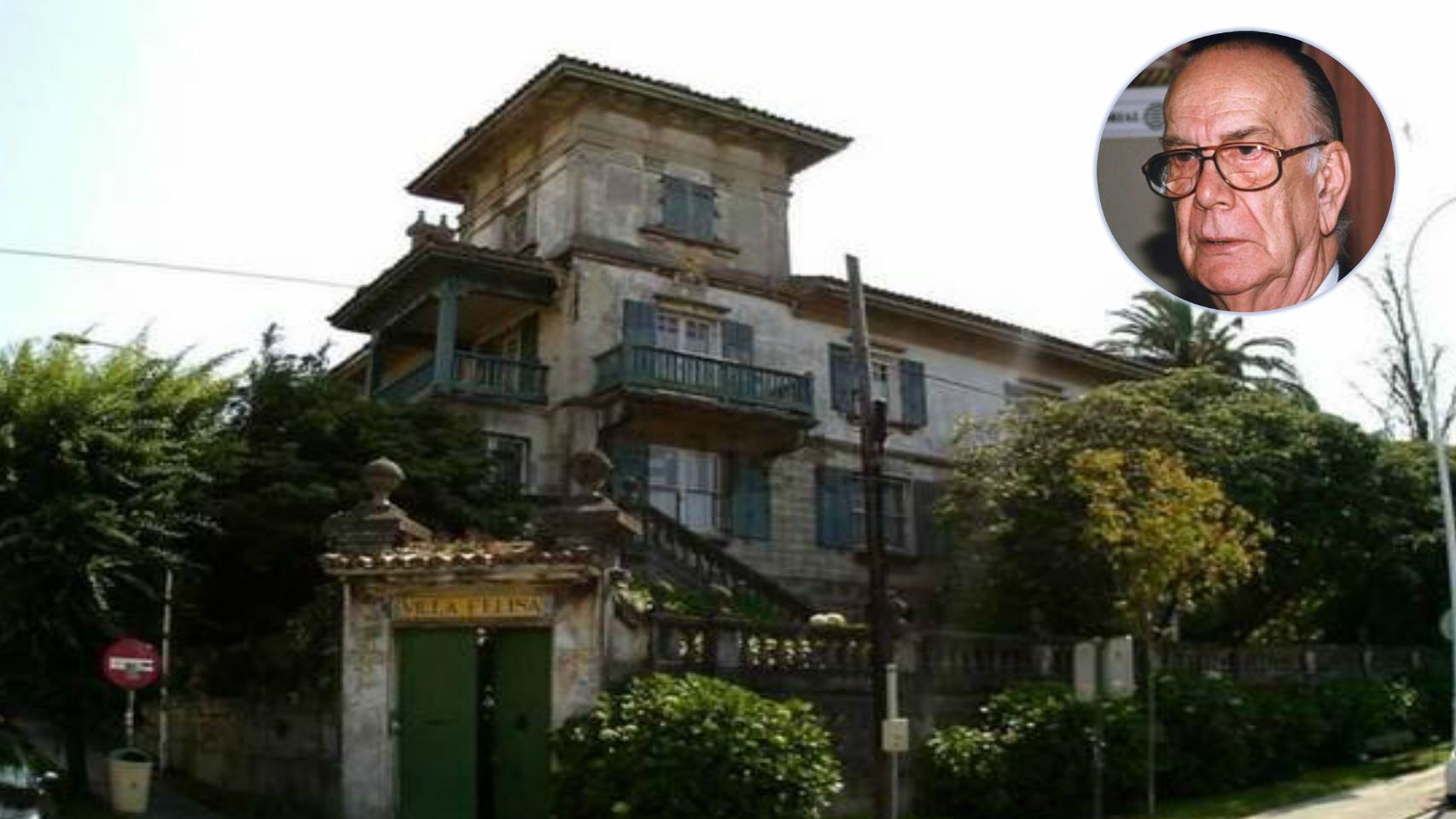 El palacete en A Coruña donde residió Camilo José Cela, en un montaje de JALEOS.