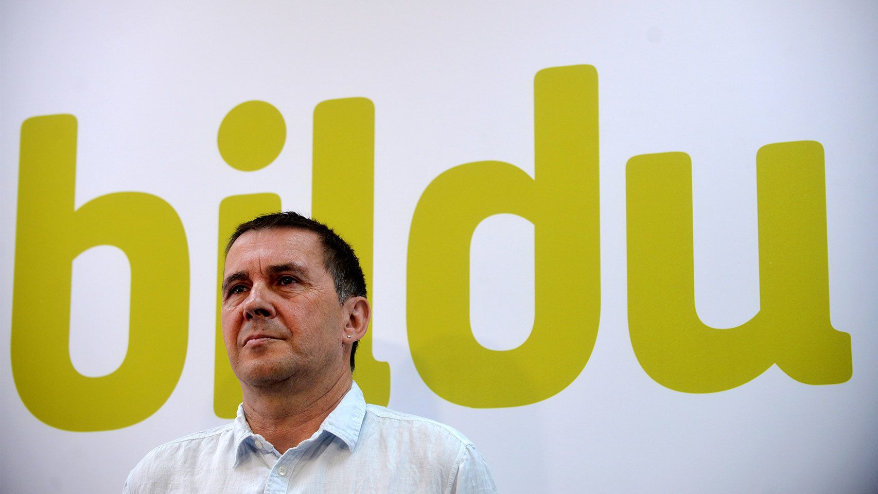 Otegi, en la presentación de la candidatura de Bildu.