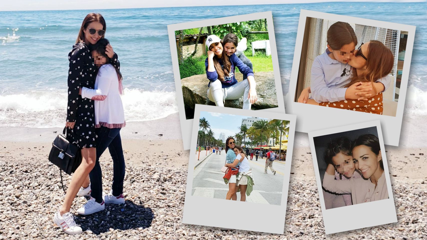 Paula Echevarría y su hija, Daniella, en un montaje de Jaleos.