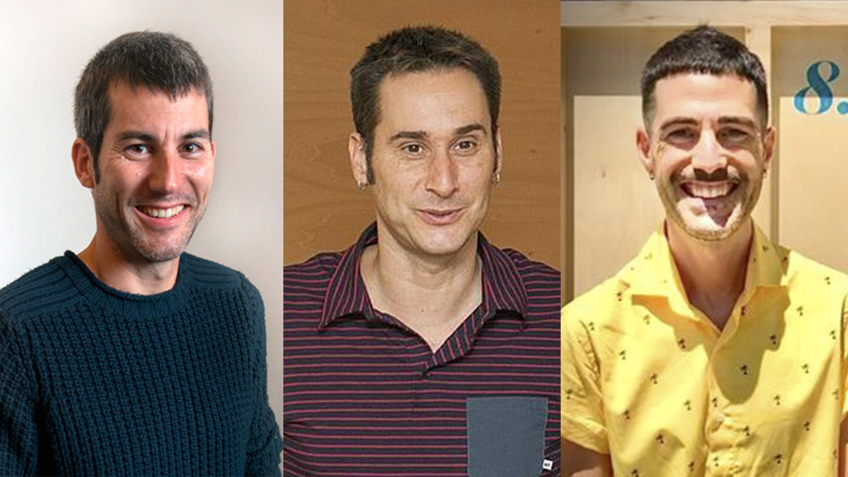 Arkaitz Rodríguez, Iker Casanova e Ikoitz Arrese.