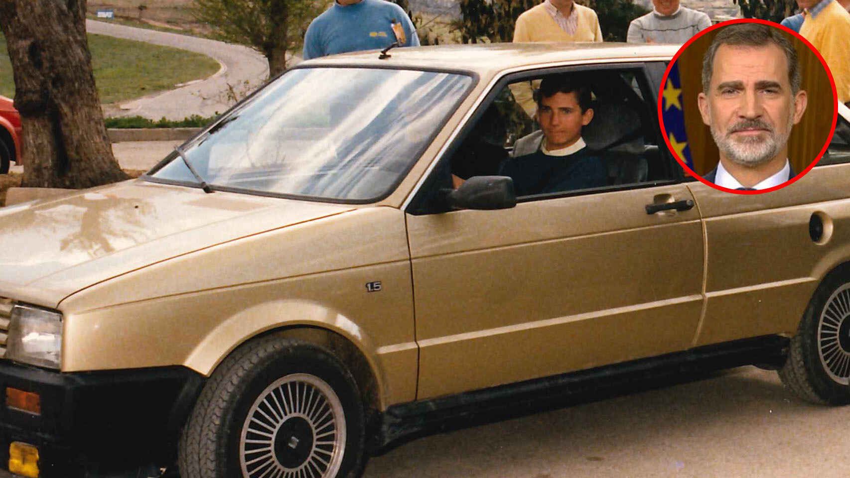 Imagen del Príncipe Felipe estrenando el Seat Ibiza.