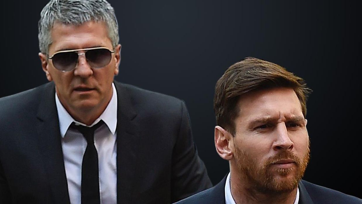 Jorge Messi, padre de Leo, y el futbolista en una imagen de archivo
