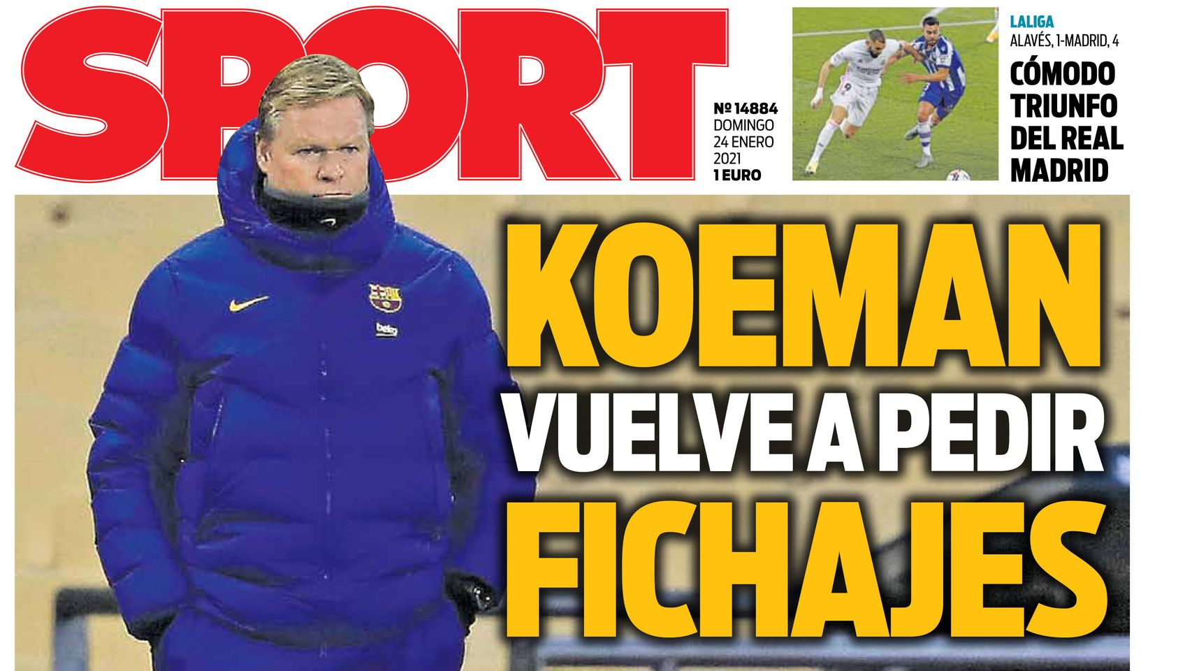 La portada del diario SPORT (24/01/2021)