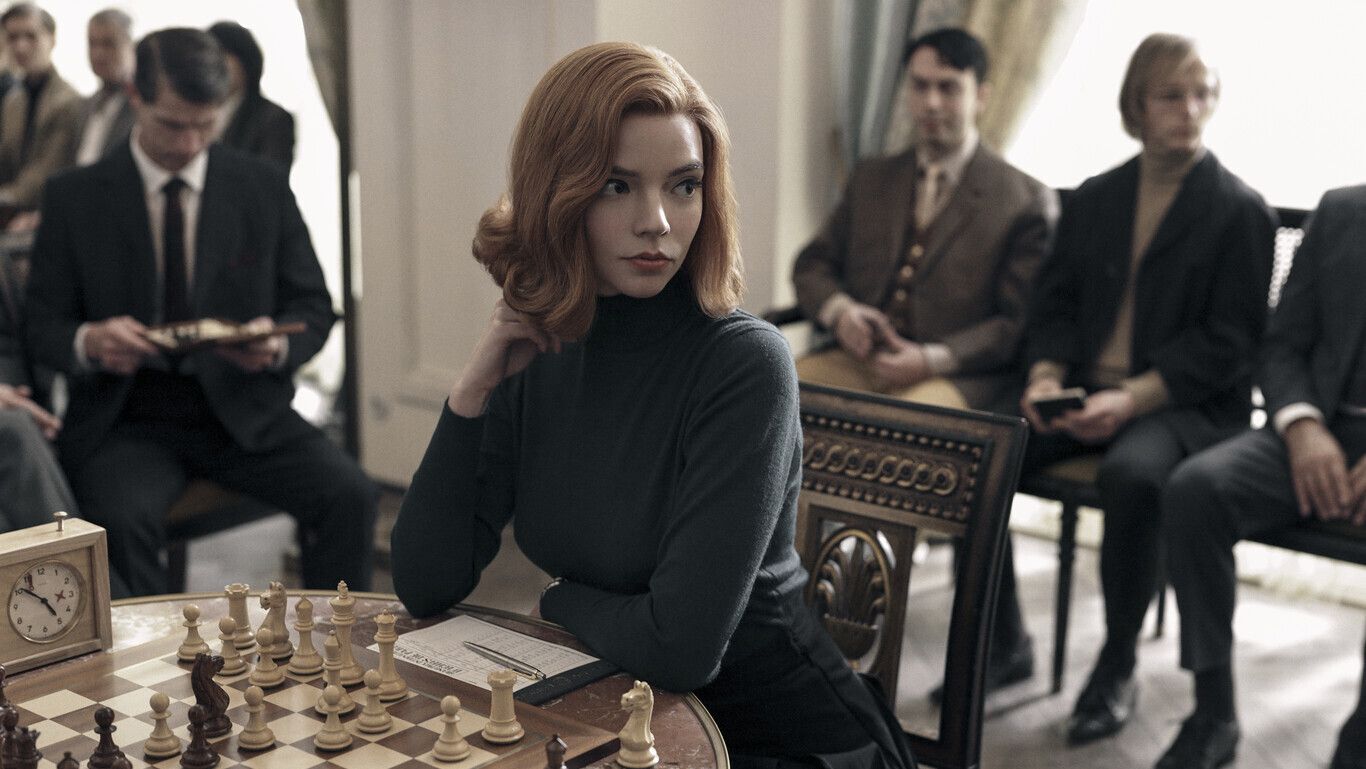 Una imagen de la serie Gambito de Dama, en Netflix.