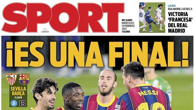 La portada del diario Sport (10/02/2021)