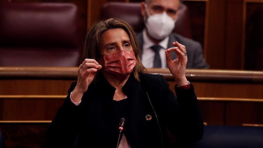 Teresa Ribera, este miércoles, en el Congreso.