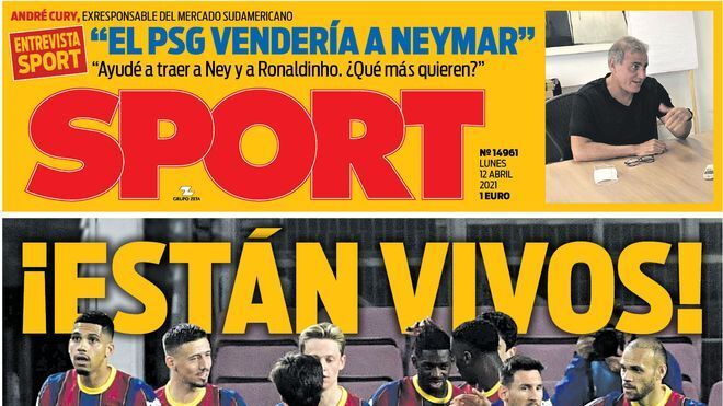 La portada del diario SPORT (12/04/2021)