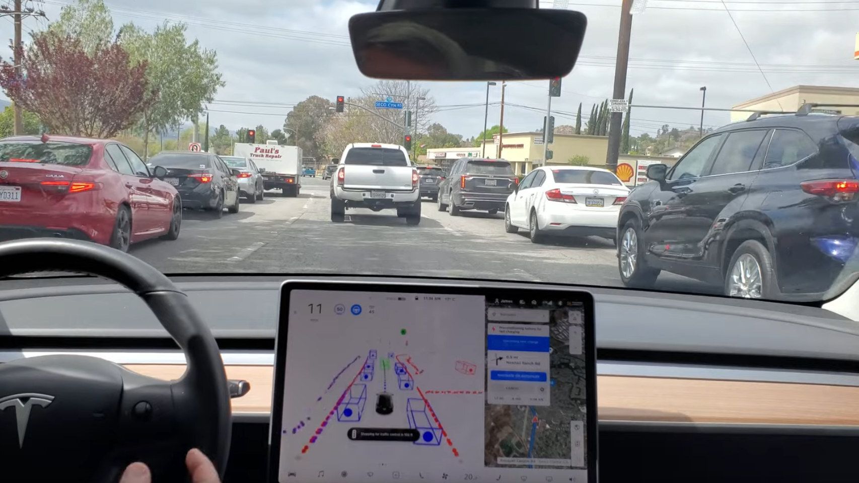 Un Tesla en Autopilot