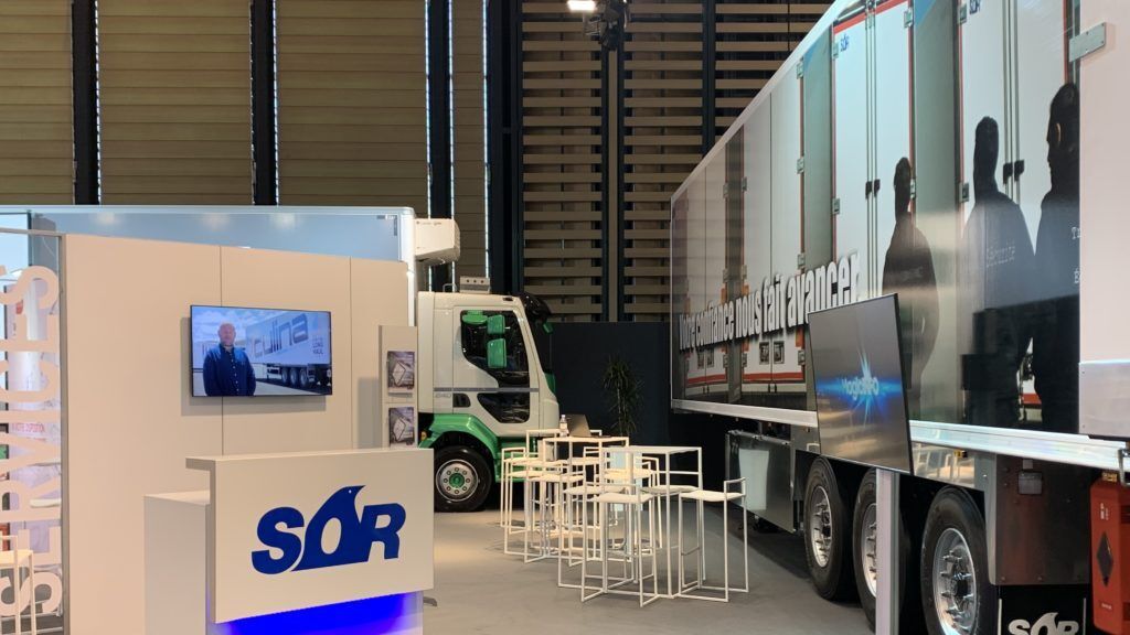 Representación de SOR, una de las marcas de The Reefer Group, en una feria sectorial.
