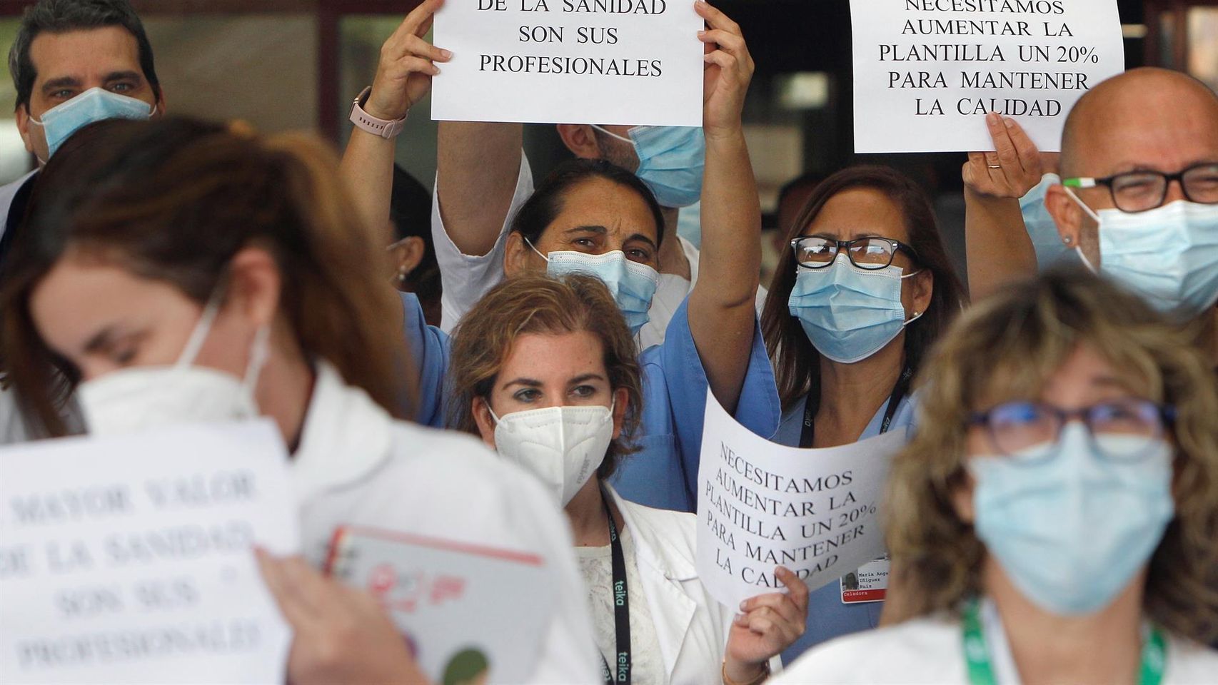 Sanitarios protestando en Alicante.