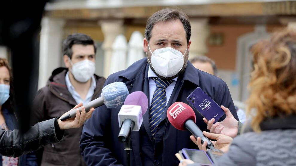 El presidente del PP de Castilla-La Mancha, Paco Núñez, este viernes en Guadalajara