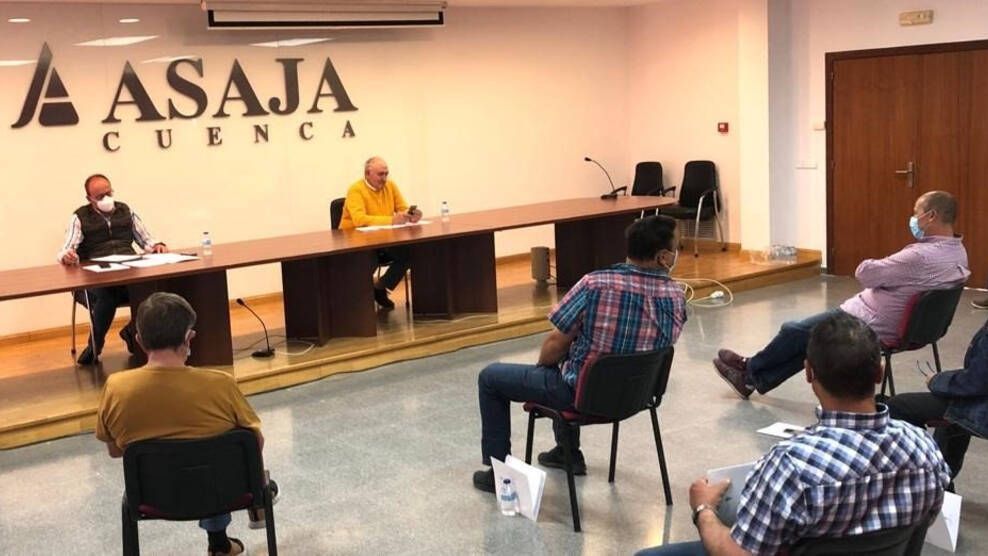 Un instante de la reunión del Comité Ejecutivo de Asaja Cuenca
