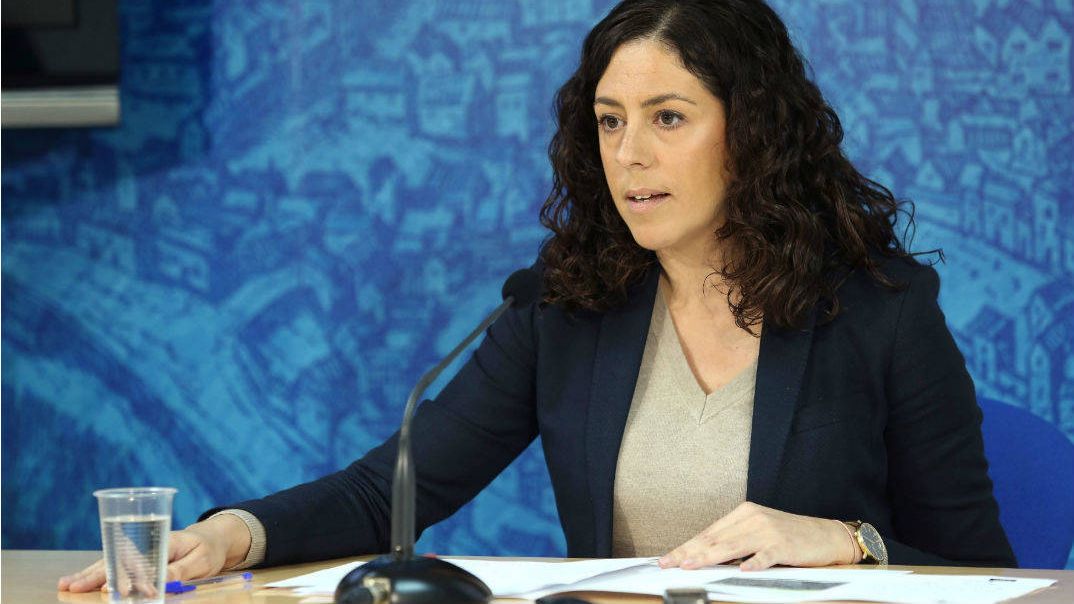Noelia de la Cruz, en una imagen de Óscar Huertas, este miércoles en rueda de prensa en Toledo