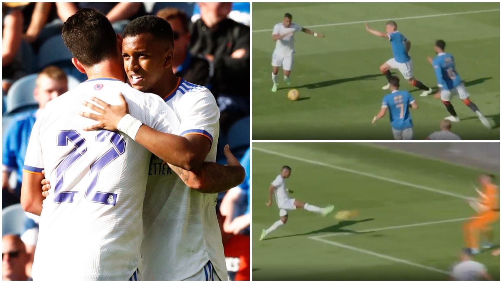 El golazo de Rodrygo contra el Rangers