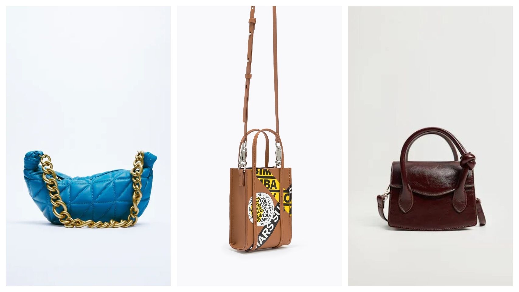 Tres propuestas de bolsos de pequeñas dimensiones, inspirados en Jacquemus.