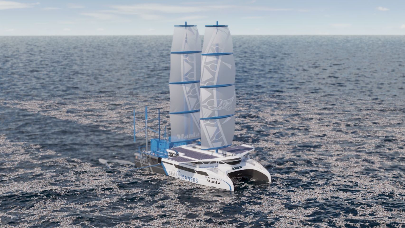 Un velero que recolecta plástico y lo usa de combustible