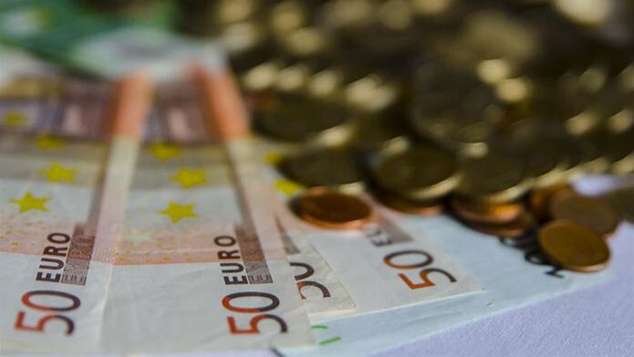 Billetes de euros.