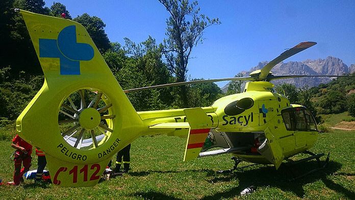 Helicóptero Sacyl.