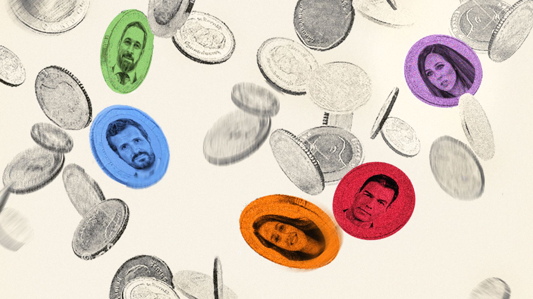 Los líderes de los principales partidos políticos españoles.