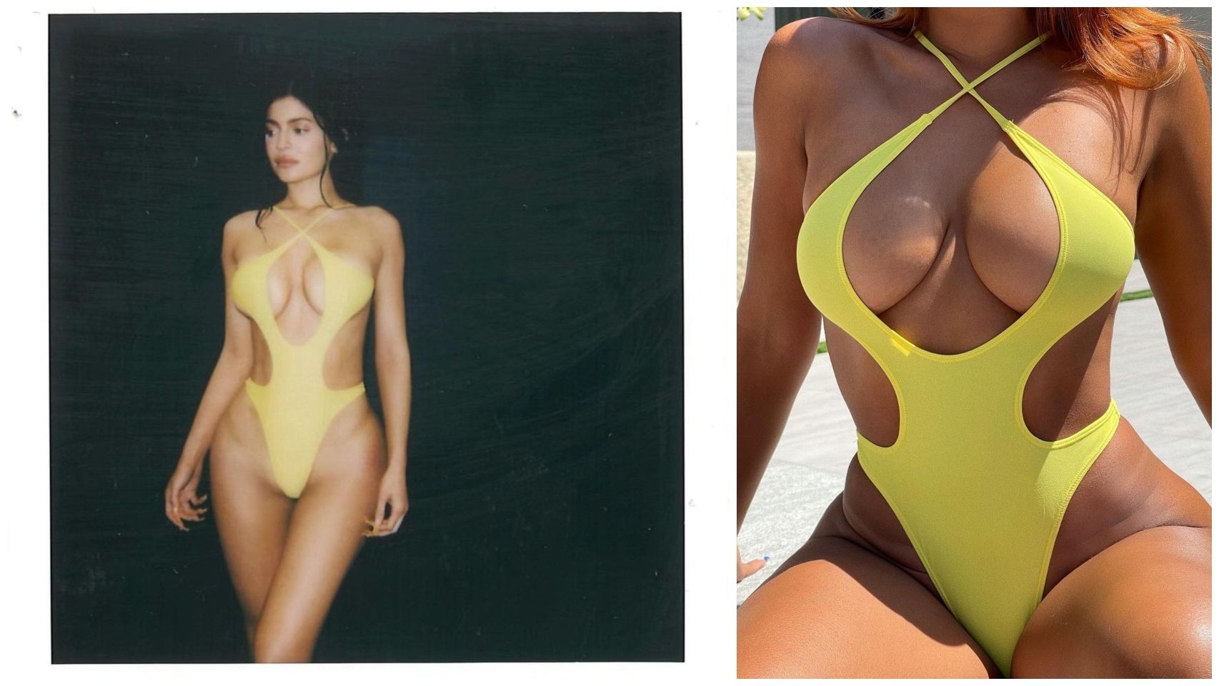 Kylie Jenner con uno de los modelos de Kylie Swim.