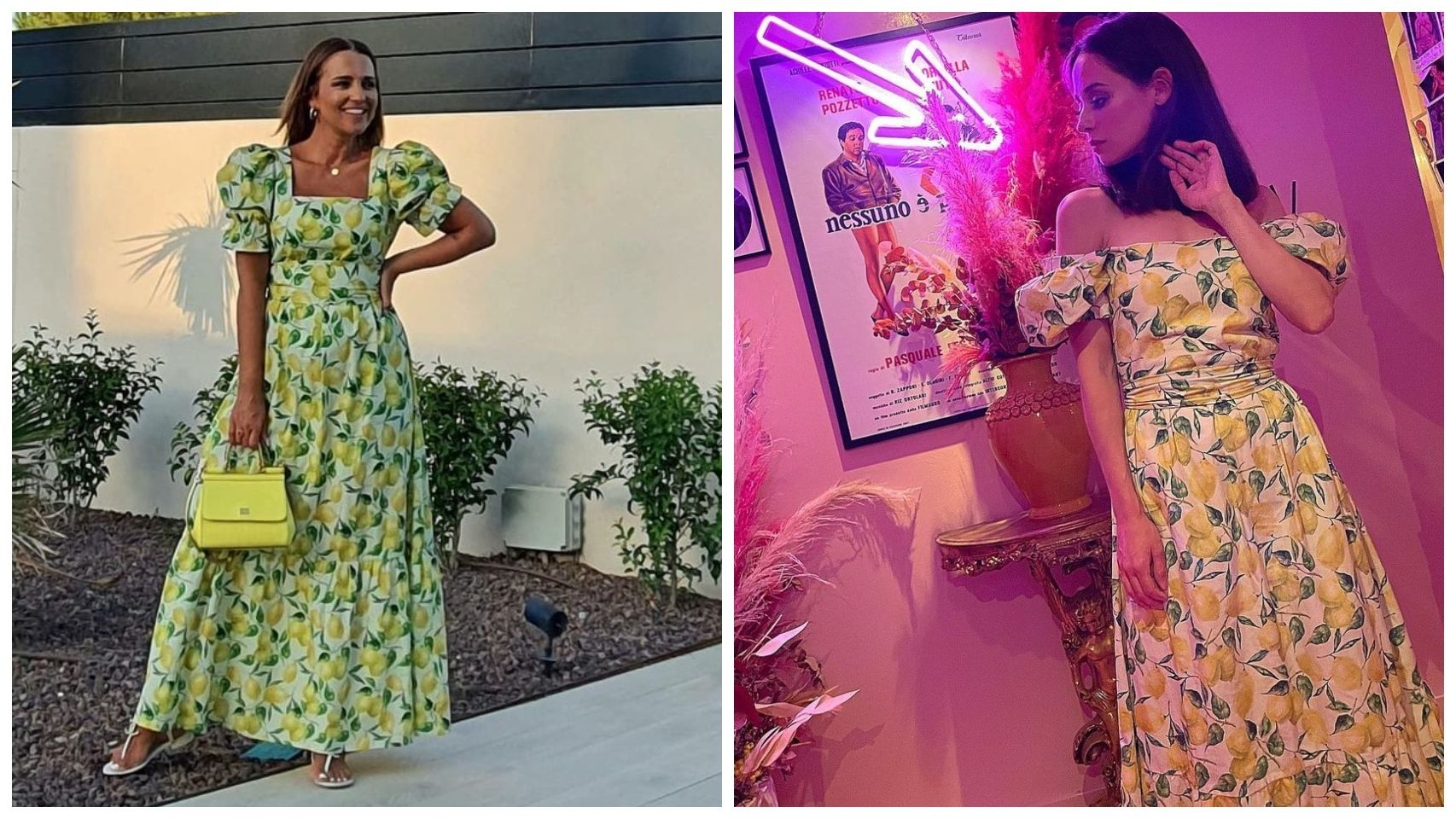 Paula Echevarría y Elena Rivera, con el vestido Siter Citro, de Coosy.