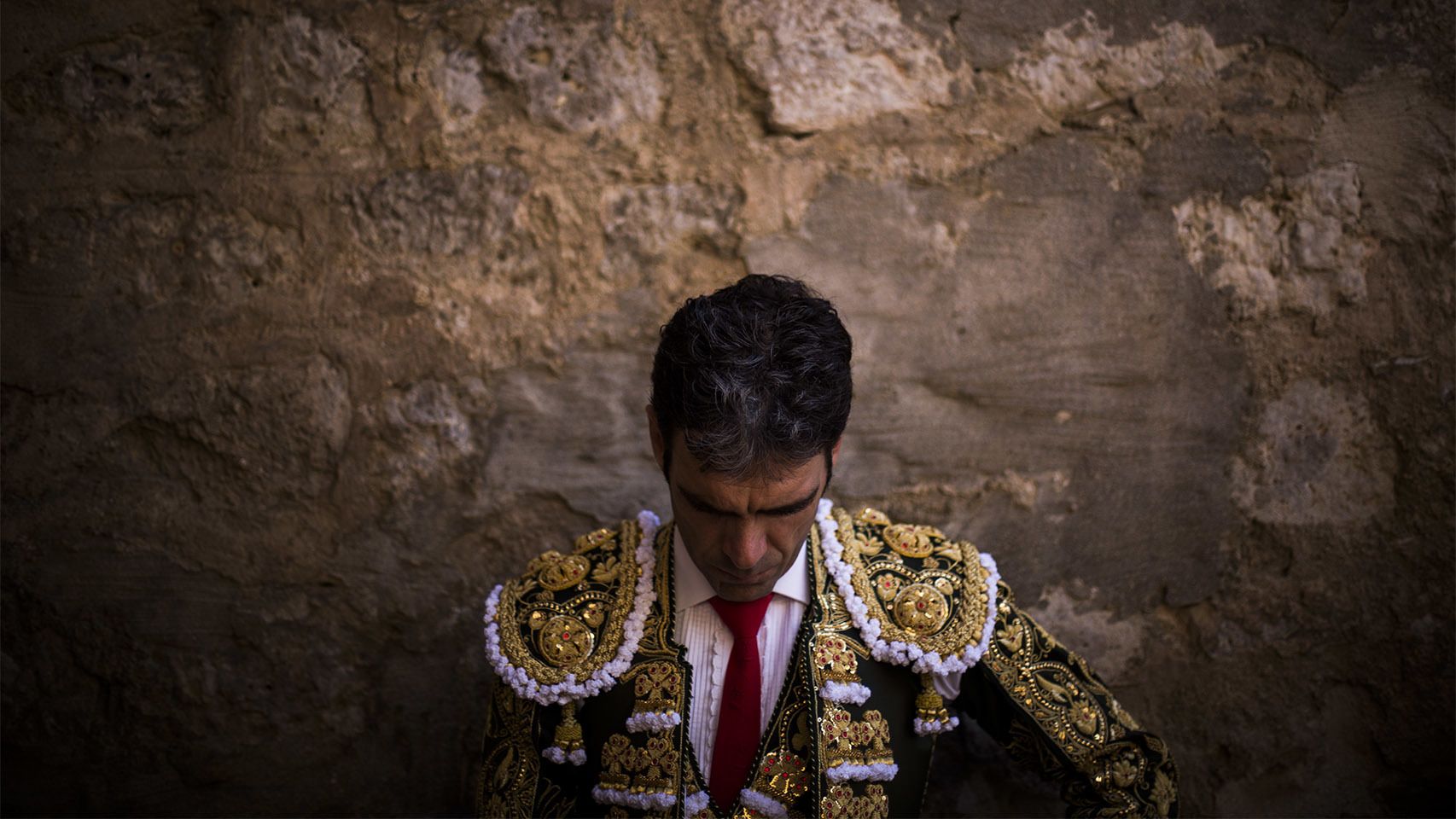 José Tomás en el patio de cuadrillas minutos antes de comenzar el festejo.