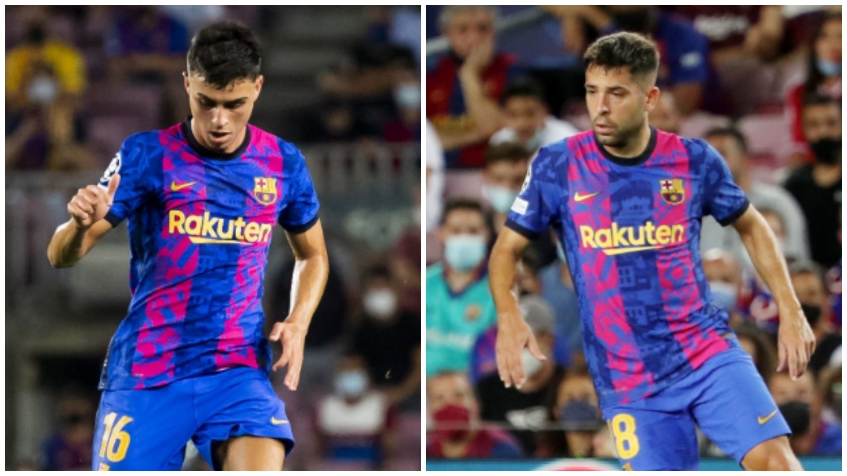 Pedri y Jordi Alaba