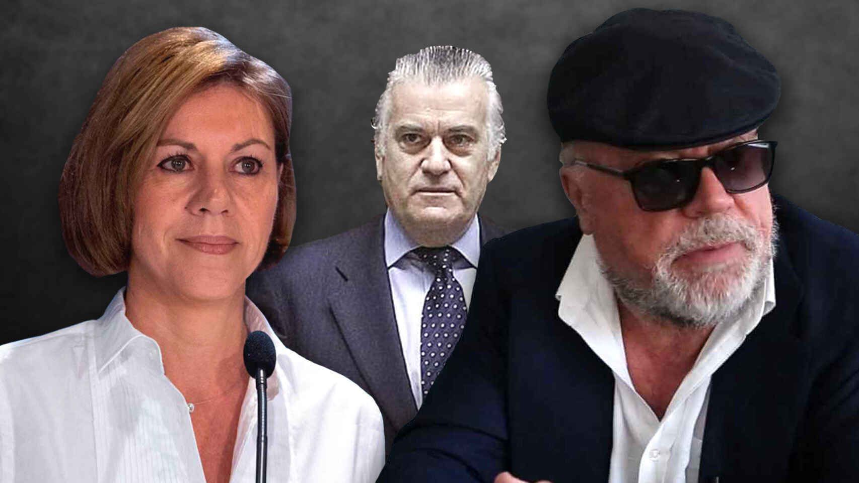 María Dolores de Cospedal, Luis Bárcenas y José Villarejo