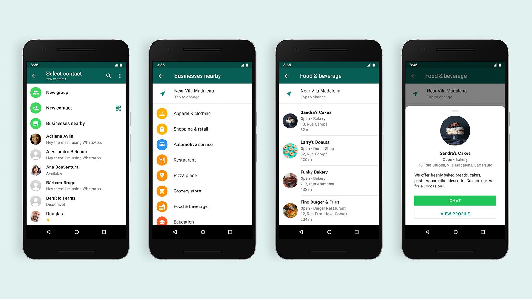 WhatsApp y su directorio de empresas.
