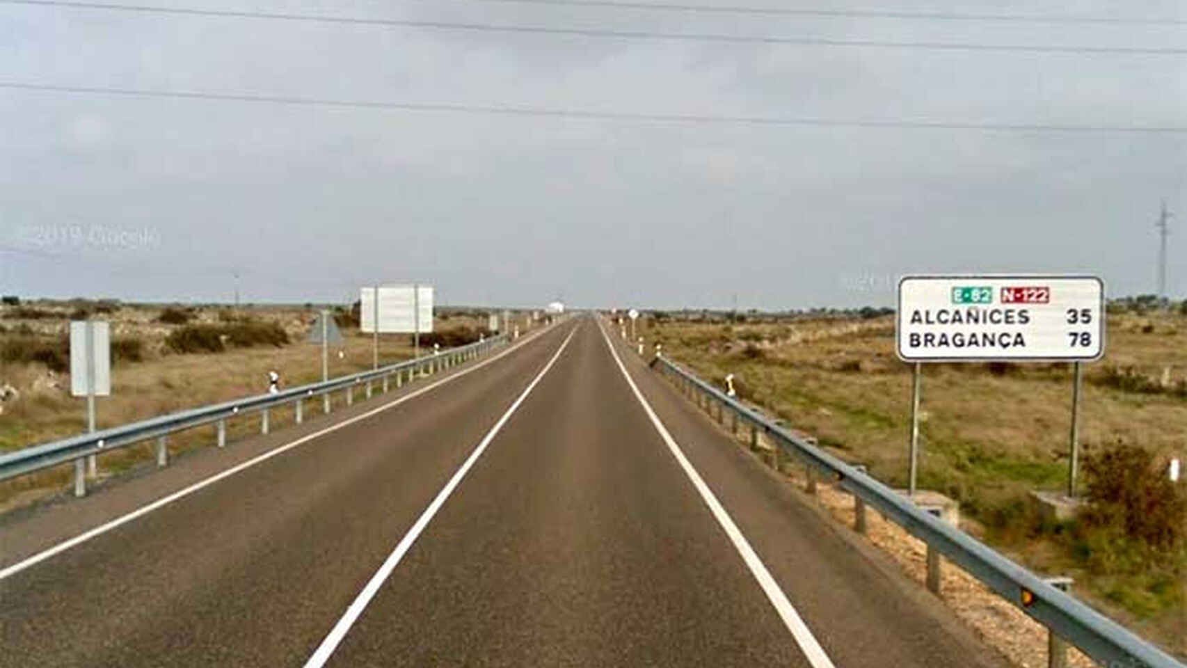 Vista de la carretera nacional N-122
