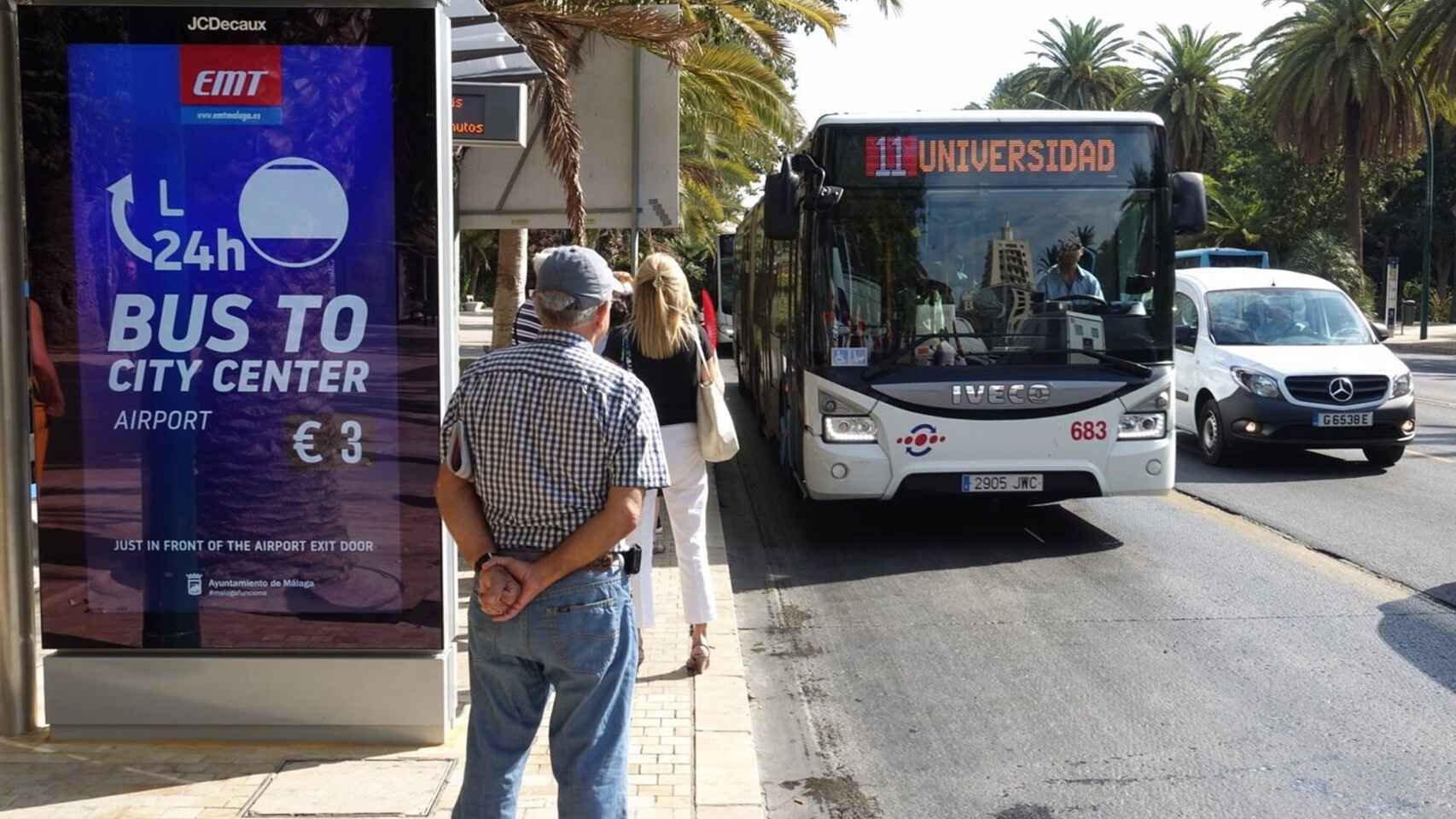 Una imagen de archivo de una parada de la EMT.