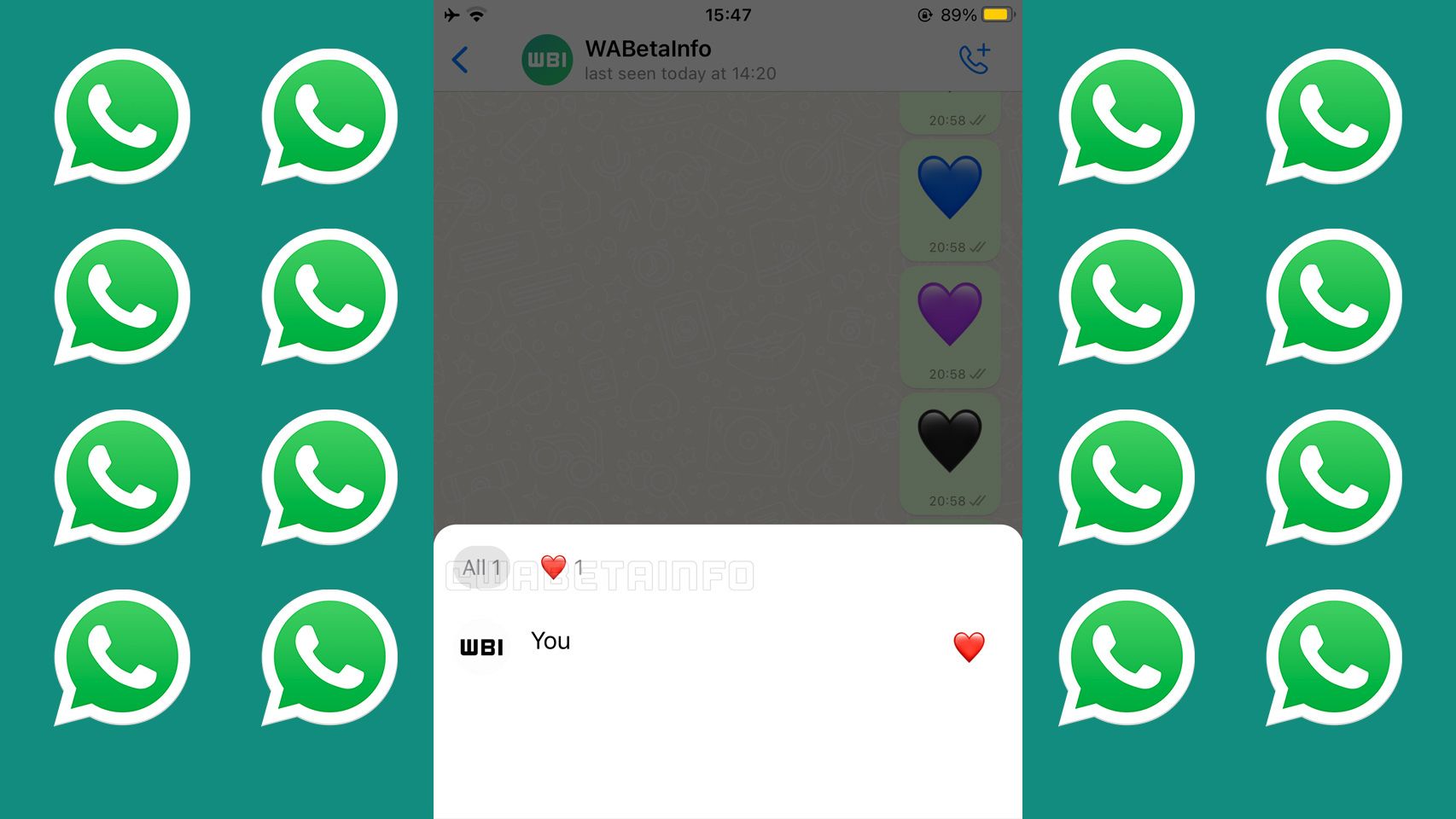 Reacciones de emojis en WhatsApp