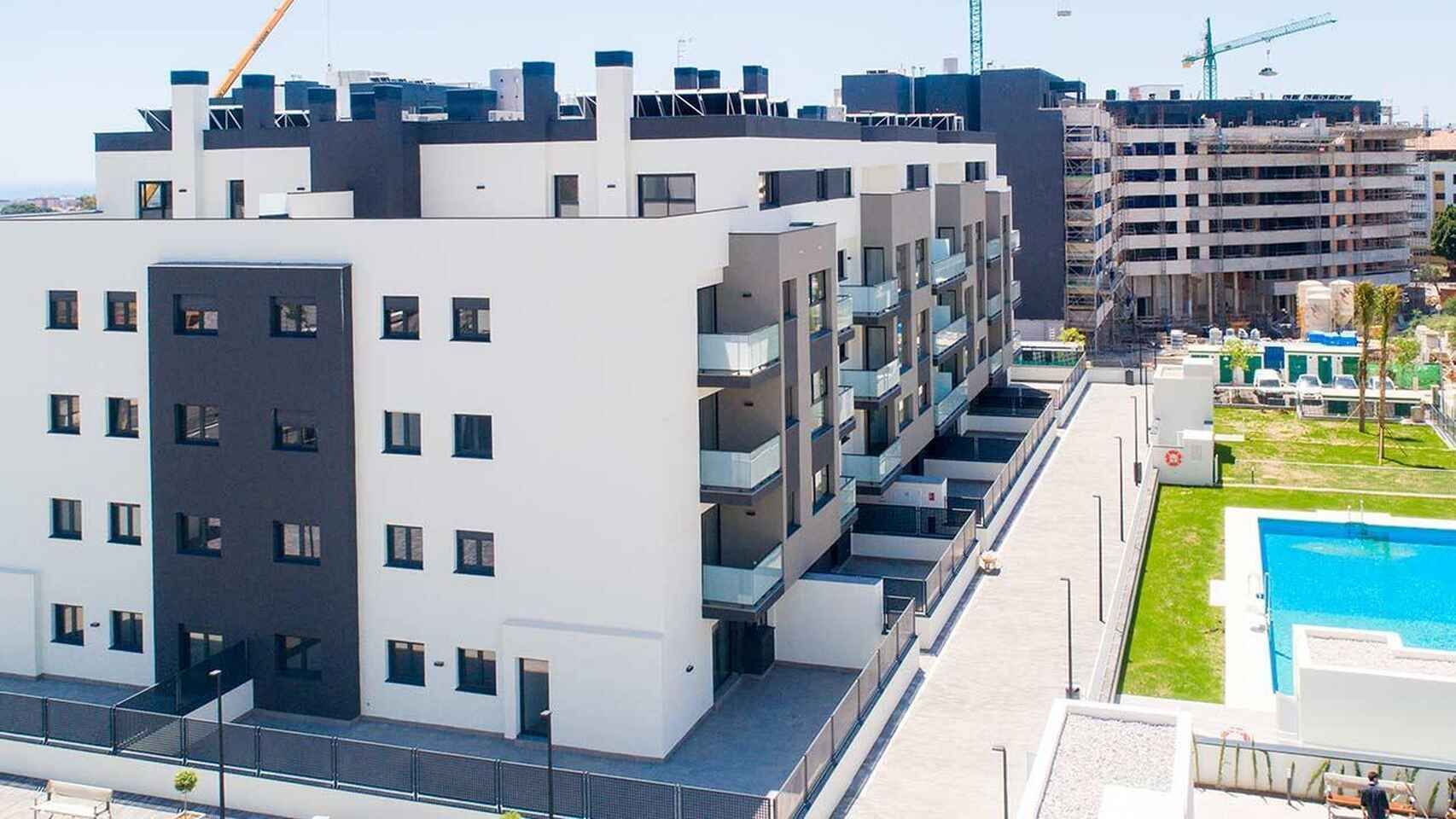 Edificios construidos en la zona de Hacienda Cabello, en Málaga.