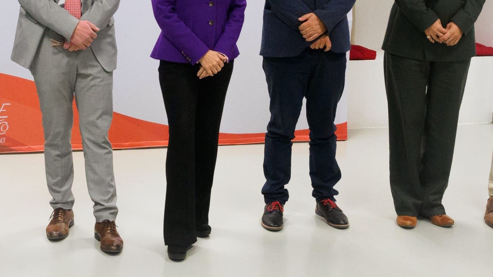 El rector de la USAL, Ricardo Rivero, junto a la ministra Calviño, el CEO de Neurofix, M. Ángel Ávila y la Directora Ejecutiva María Sola