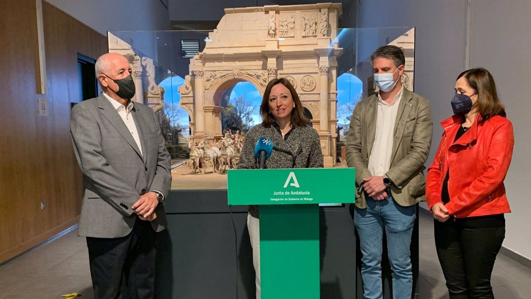 La delegada del Gobierno andaluz en Málaga, Patricia Navarro, en rueda de prensa.