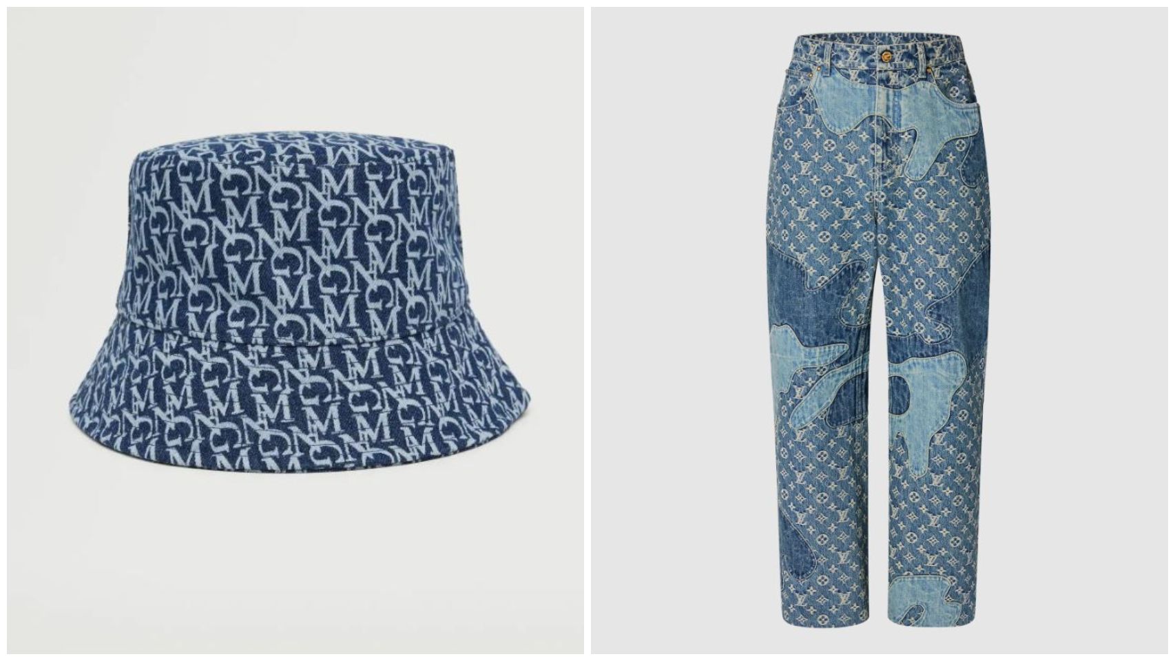 El sombrero de Mango y el pantalón vaquero de Louis Vuitton.