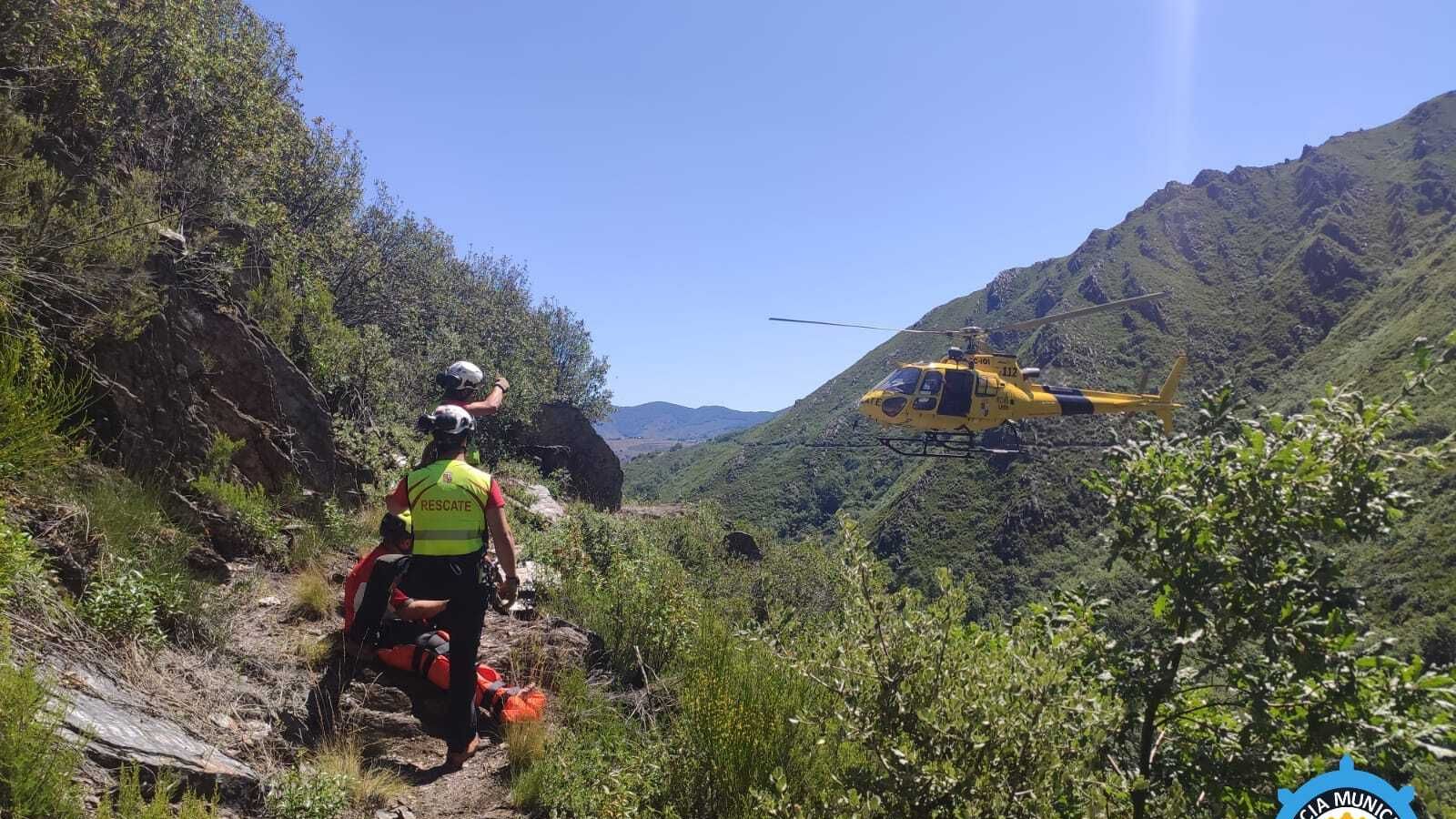 Rescate en Montes de Valdueza. Fotografía: Policía Local de Ponferrada