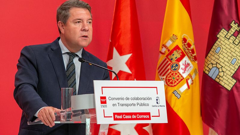 Emiliano García-Page este lunes en Madrid.