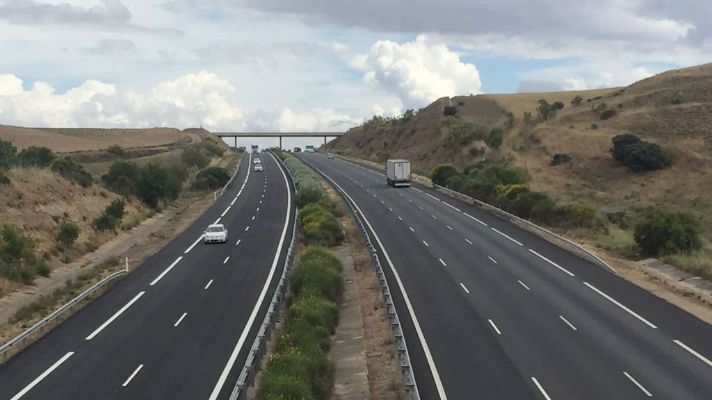 Rehabilitación en la A-62, en la provincia de Zamora