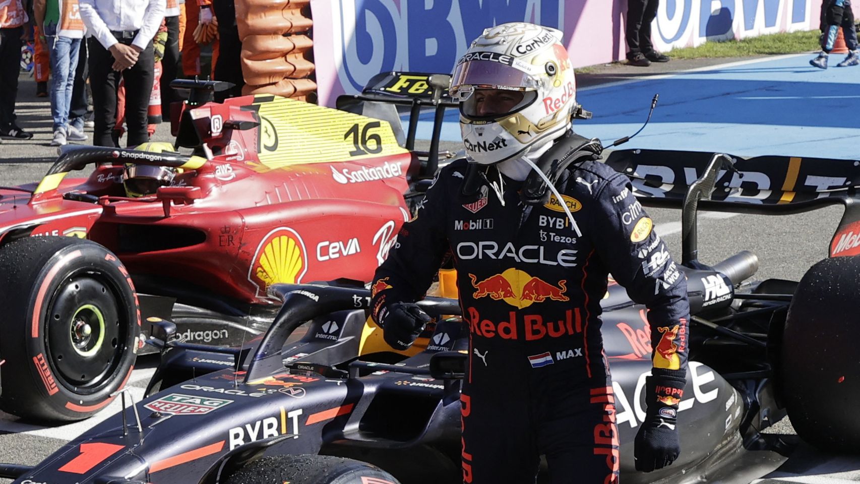 Max Verstappen celebra su victoria en Monza