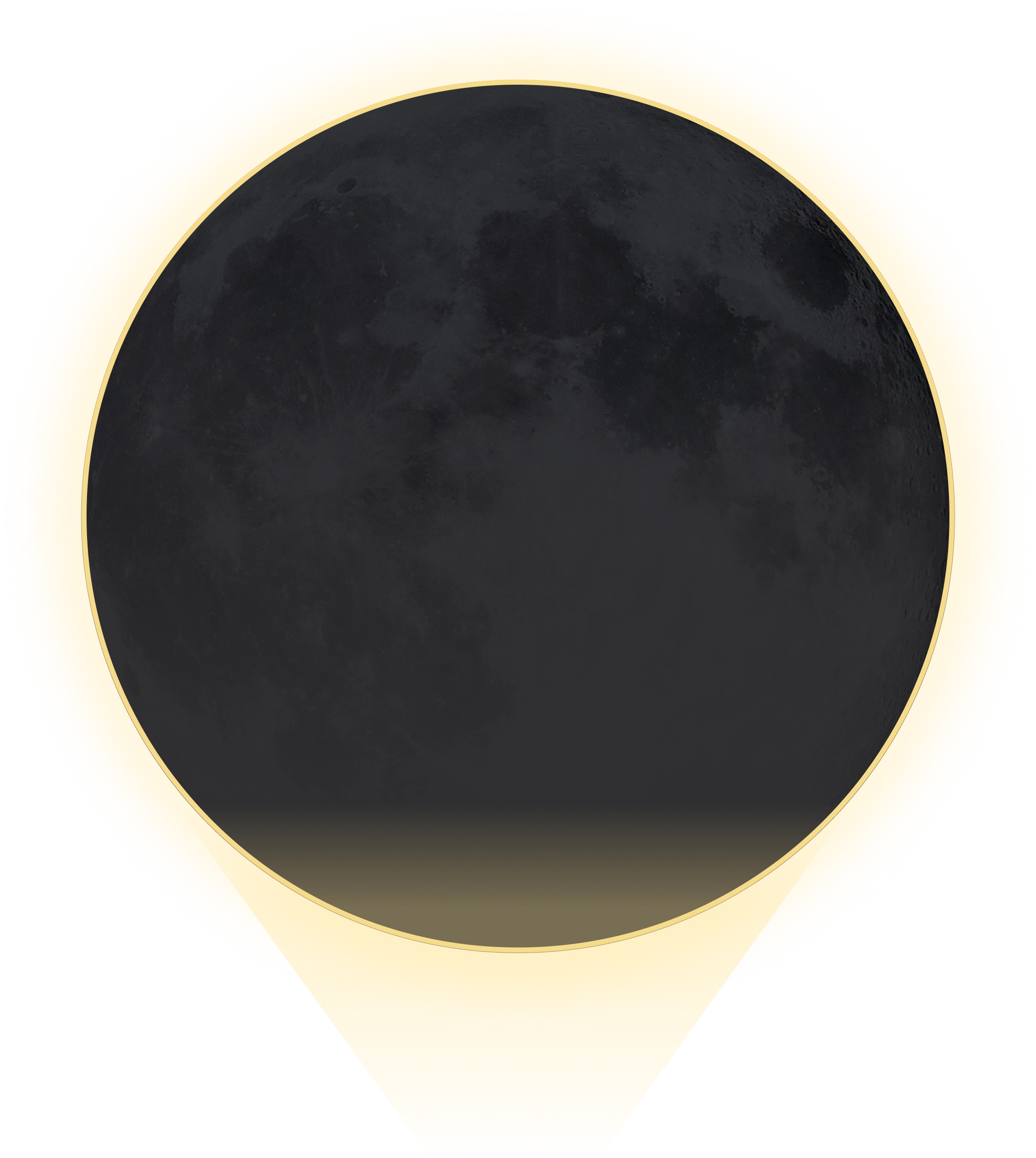 Luna y haz de luz